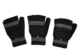 Варежки-перчатки мужские №8111 одинарные Корона (ПРОДАЖА УПАКОВКАМИ ПО 12пар)