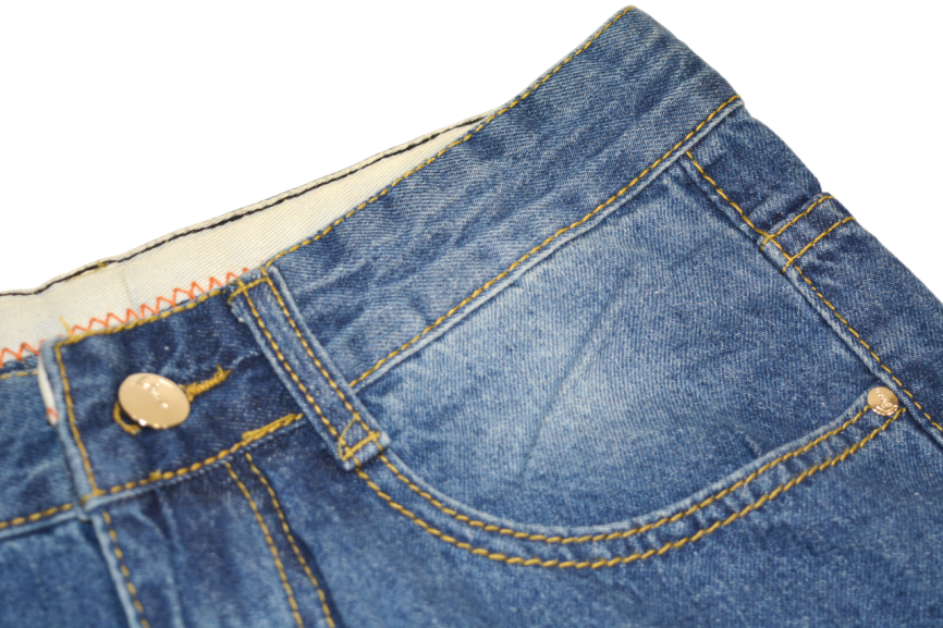 Бриджи мужские MERSH 033 (р.28-36) джинсовые, синие, рваные (ШТУЧНО) фото 4
