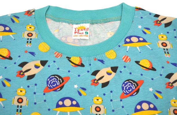 Пижама детская кулирка 6-9 цветная х/б Textile Plus д/м (ПРОДАЖА УПАКОВКАМИ ПО 4шт) фото 2