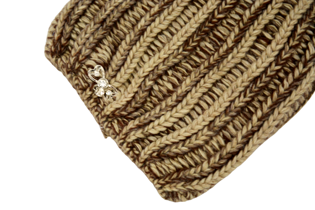 Шапка женская крупная вязка PAZ на флисе с отворотом, без отворота зима (ПРОДАЖА УПАКОВКАМИ ПО 2 ШТ) фото 2