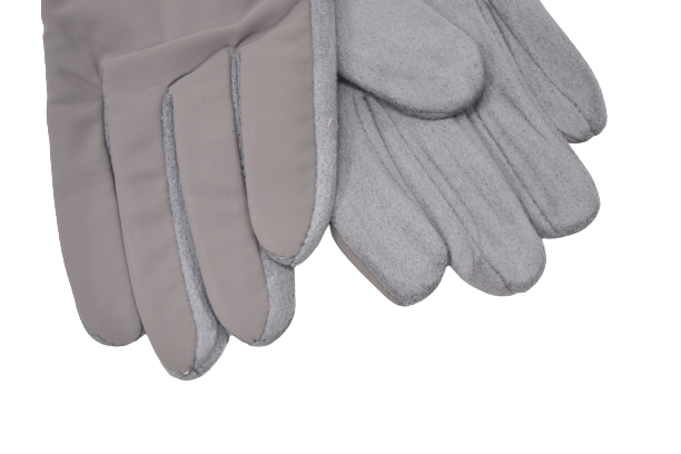 Перчатки подростковые иск.замша/кожзам комбинированные, с отворотом Pitdards (УПАКОВКАМИ ПО 12пар) фото 3