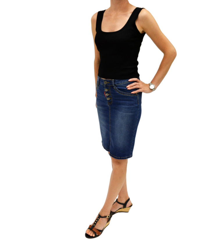 Юбка женская джинсовая RICH BERG 9061/9063 (р.25-30) фото 3