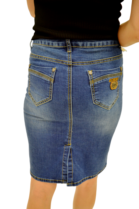 Юбка женская джинсовая RICH BERG 9061/9063 (р.25-30) фото 4