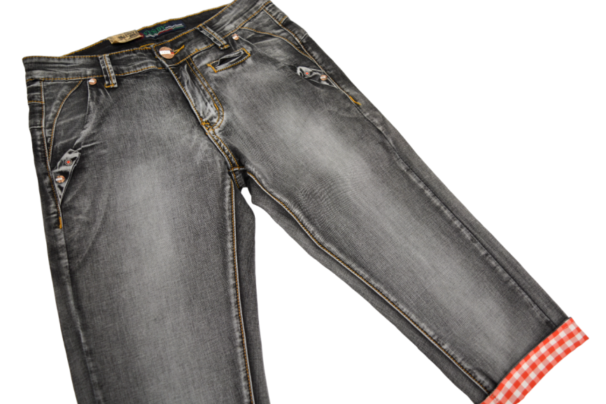 Бриджи мужские VESIDY 3321 джинсовые серые  (в рознице) фото 3