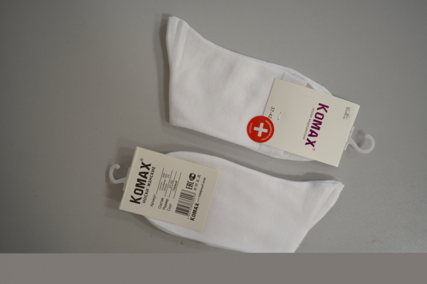 Носки женские №GB-A5 белые медицинская резинка Комакс фото 3