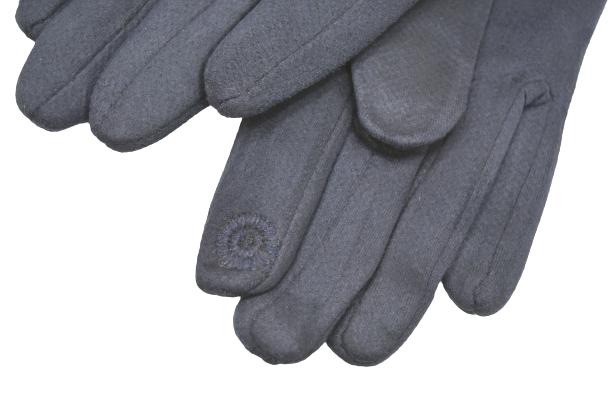 Перчатки женские иск.замша на меху, с вышивкой ТЕПЛО (УПАКОВКАМИ ПО 12пар) фото 3