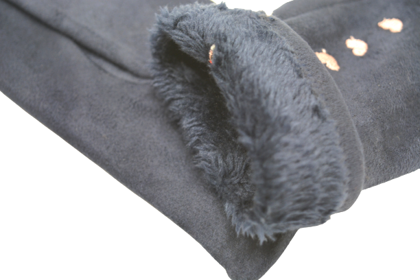 Перчатки женские иск.замша на меху, с вышивкой ТЕПЛО (УПАКОВКАМИ ПО 12пар) фото 4