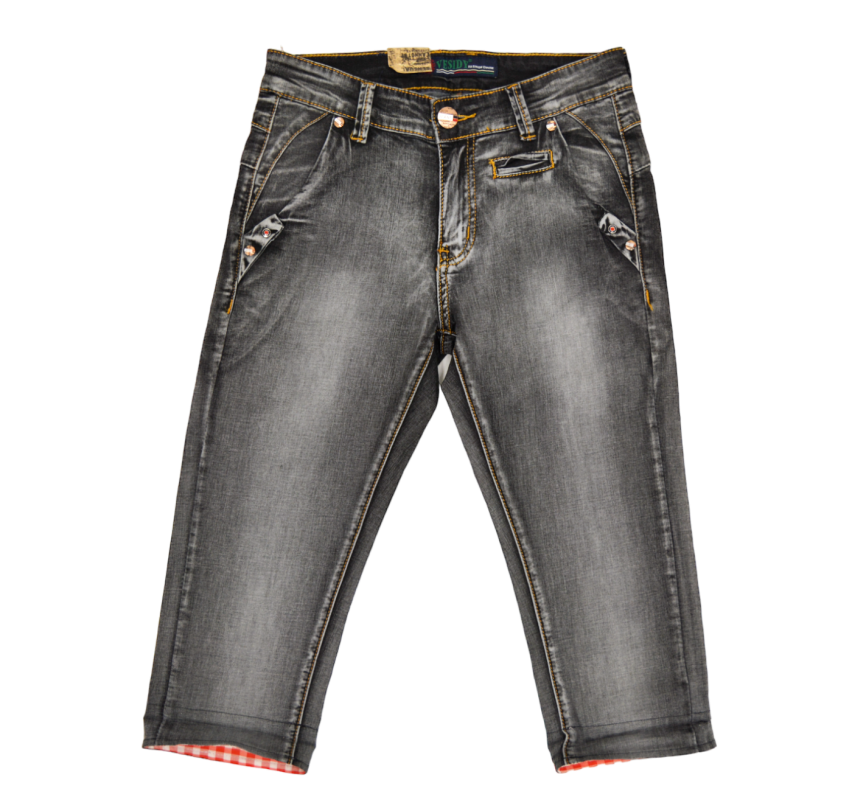 Бриджи мужские VESIDY 3321 джинсовые серые  (в рознице) фото 1