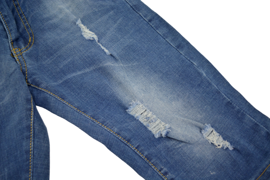 Бриджи мужские S.F.CLASSIC 802 (р.28-34) джинсовые, рваные (ШТУЧНО) фото 3